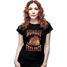 Load image into Gallery viewer, Daily_Deal_Shirts Fitted Shirts, Woman / Small / Black Monday Feelings
