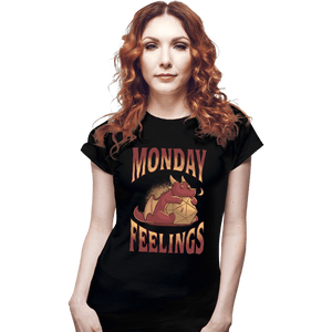 Daily_Deal_Shirts Fitted Shirts, Woman / Small / Black Monday Feelings