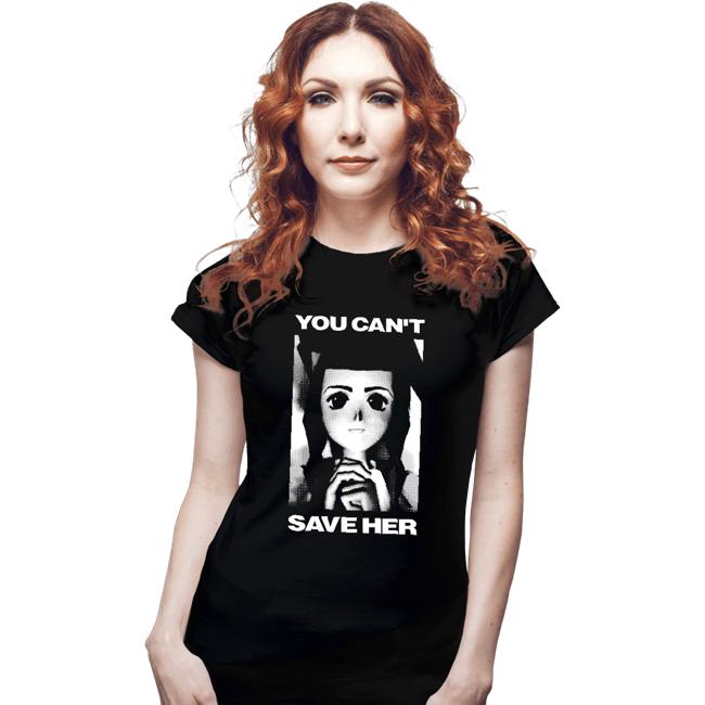 Shirts Fitted Shirts, Woman / Small / Black You Can't Save Her