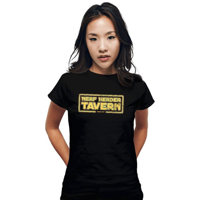 Shirts Fitted Shirts, Woman / Small / Black Nerf Herder Tavern