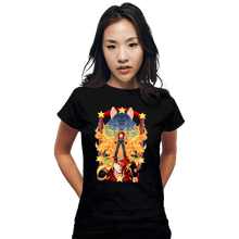 Load image into Gallery viewer, Shirts Fitted Shirts, Woman / Small / Black Lone Wolf

