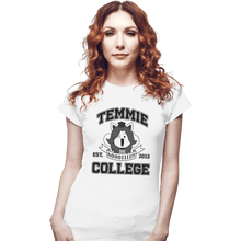 Load image into Gallery viewer, Shirts Fitted Shirts, Woman / Small / White Temmie College
