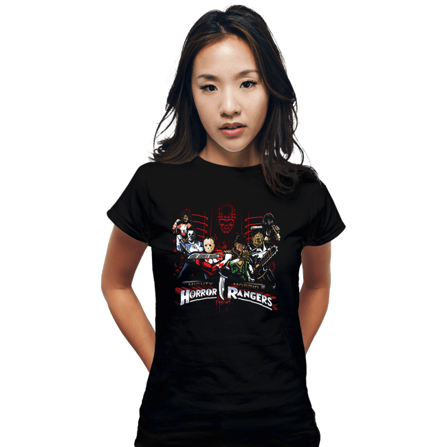 Secret_Shirts Fitted Shirts, Woman / Small / Black Mighty Horror Rangers