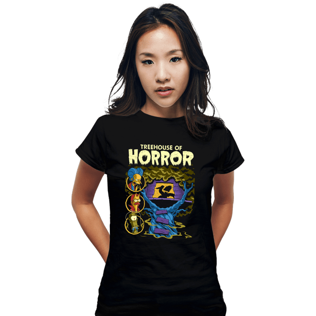 Daily_Deal_Shirts Fitted Shirts, Woman / Small / Black Treehouse Comics