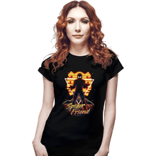 Load image into Gallery viewer, Shirts Fitted Shirts, Woman / Small / Black Retro Spider Friend
