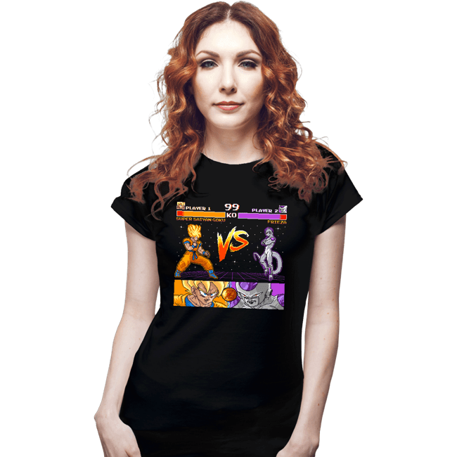 Shirts Fitted Shirts, Woman / Small / Black Goku VS Frieza