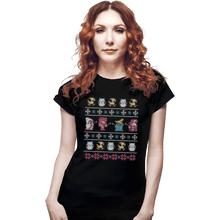 Load image into Gallery viewer, Shirts Fitted Shirts, Woman / Small / Black Winter Fantasy
