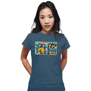 Shirts Fitted Shirts, Woman / Small / Indigo Blue Clueless Scotty