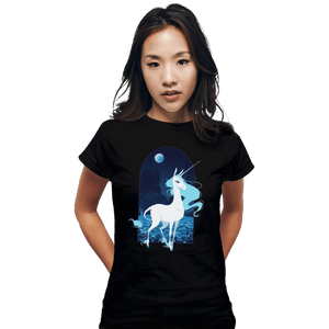 Shirts Fitted Shirts, Woman / Small / Black Last Unicorn