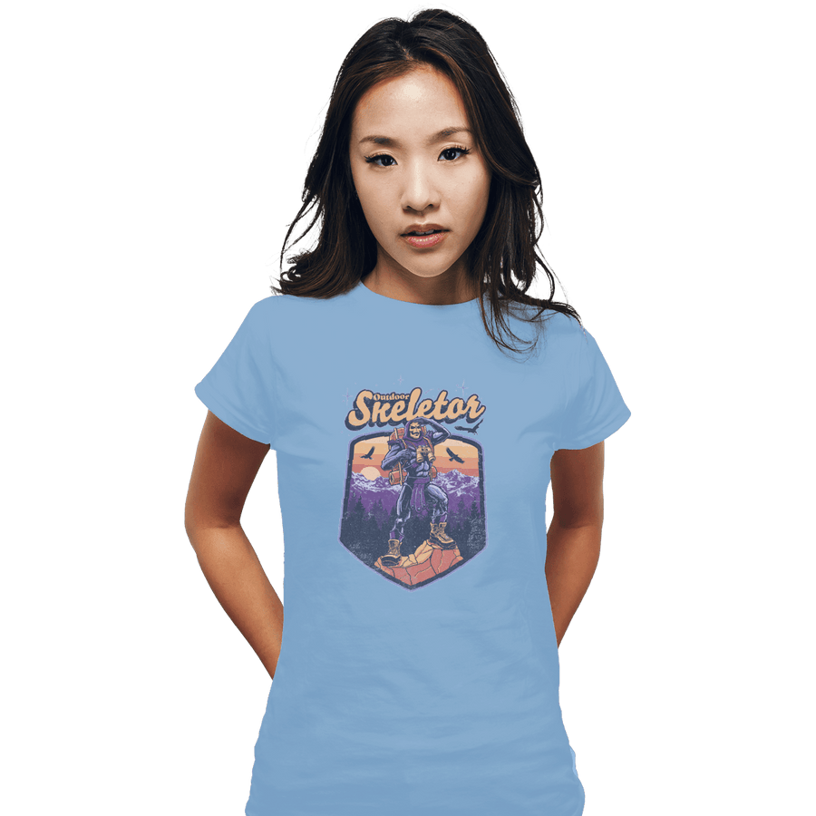 Shirts Fitted Shirts, Woman / Small / Powder Blue Outdoor Skeletor