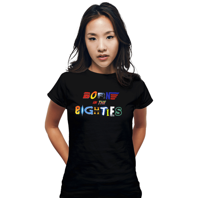 Daily_Deal_Shirts Fitted Shirts, Woman / Small / Black Born 80s