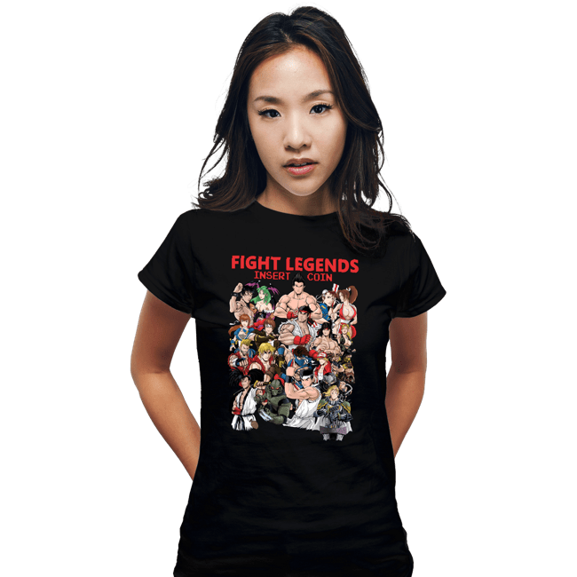 Daily_Deal_Shirts Fitted Shirts, Woman / Small / Black Fight Legends Insert Coin