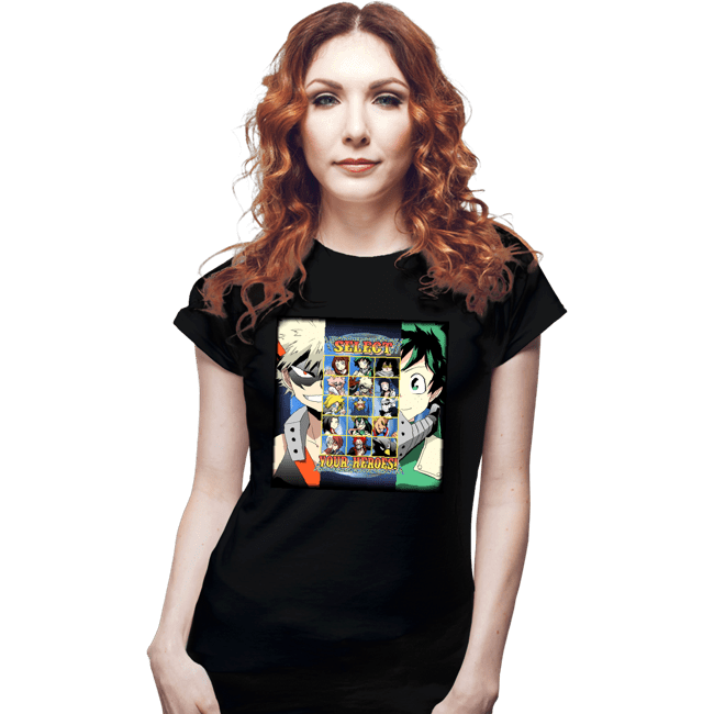 Secret_Shirts Fitted Shirts, Woman / Small / Black Hero  Select