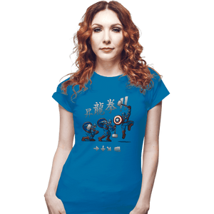 Secret_Shirts Fitted Shirts, Woman / Small / Sapphire Captain Shoryuken