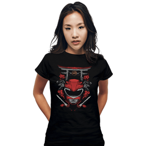 Shirts Fitted Shirts, Woman / Small / Black Red Ranger