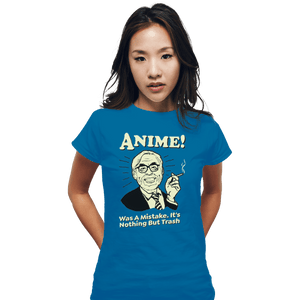 Shirts Fitted Shirts, Woman / Small / Sapphire Anime Trash