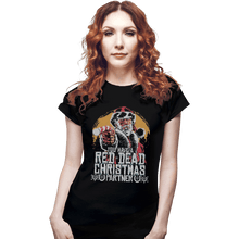 Load image into Gallery viewer, Shirts Fitted Shirts, Woman / Small / Black Red Dead Christmas

