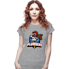 Load image into Gallery viewer, Daily_Deal_Shirts Fitted Shirts, Woman / Small / Sports Grey Go Plumbers
