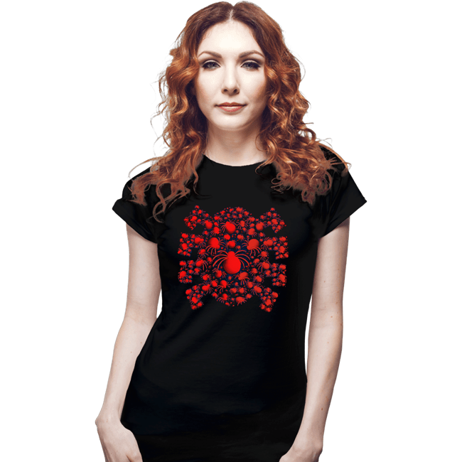 Daily_Deal_Shirts Fitted Shirts, Woman / Small / Black Spider Sense