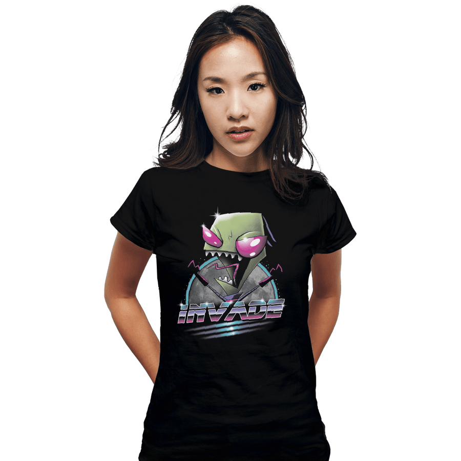 Shirts Fitted Shirts, Woman / Small / Black Invade