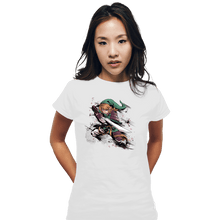Load image into Gallery viewer, Secret_Shirts Fitted Shirts, Woman / Small / White Samurai Hero Of Time
