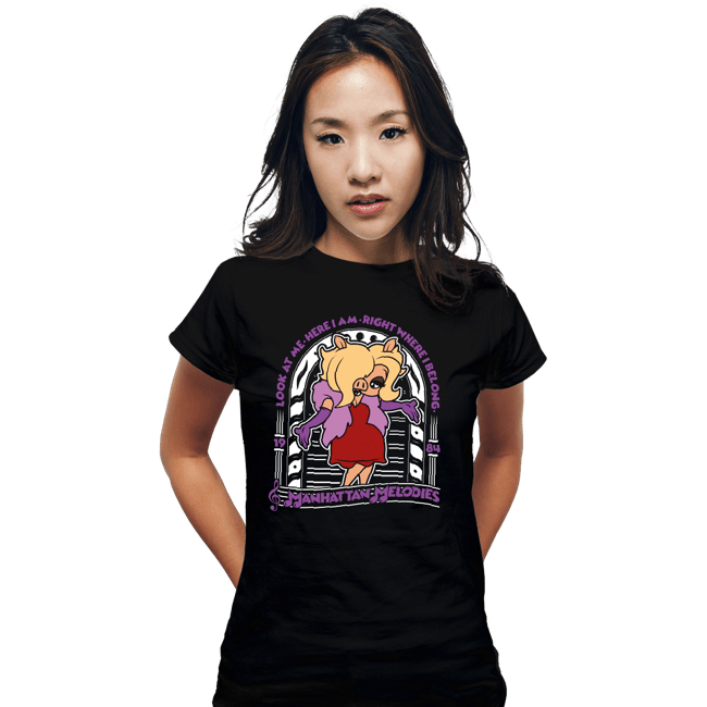Shirts Fitted Shirts, Woman / Small / Black Miss Piggy Melodies