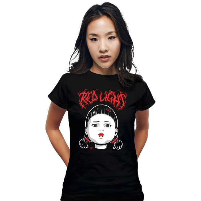 Shirts Fitted Shirts, Woman / Small / Black Red Light