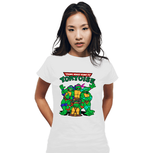 Secret_Shirts Fitted Shirts, Woman / Small / White Kung Fu Tortoise