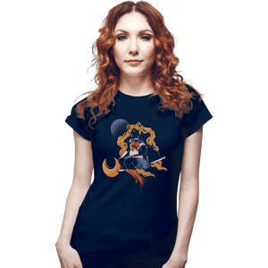 Daily_Deal_Shirts Fitted Shirts, Woman / Small / Navy Cosmic Sailor