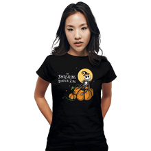 Load image into Gallery viewer, Daily_Deal_Shirts Fitted Shirts, Woman / Small / Black The Smashing Pumpkin King
