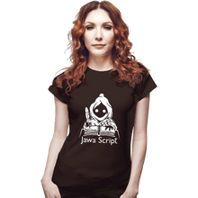 Load image into Gallery viewer, Shirts Fitted Shirts, Woman / Small / Black Jawa Script

