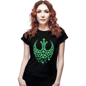 Secret_Shirts Fitted Shirts, Woman / Small / Black Shamrock Rebel