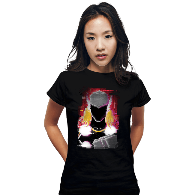 Shirts Fitted Shirts, Woman / Small / Black Glitch Thor