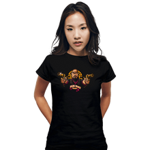 Load image into Gallery viewer, Shirts Fitted Shirts, Woman / Small / Black Golden Trouble Maker
