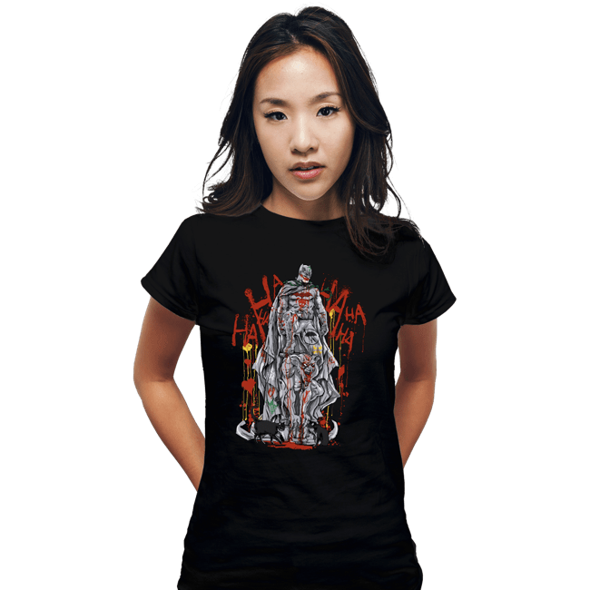 Shirts Fitted Shirts, Woman / Small / Black Bat Statue