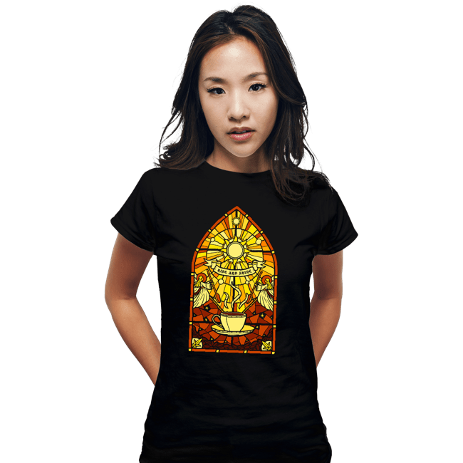 Daily_Deal_Shirts Fitted Shirts, Woman / Small / Black The Holy Brew