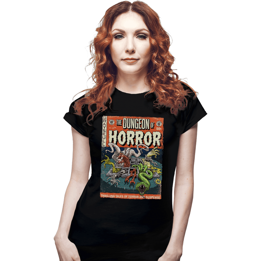 Shirts Fitted Shirts, Woman / Small / Black The Dungeon Of Horror