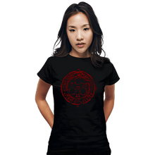 Load image into Gallery viewer, Shirts Fitted Shirts, Woman / Small / Black Sun Halo
