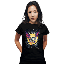 Load image into Gallery viewer, Daily_Deal_Shirts Fitted Shirts, Woman / Small / Black Shattered Glass
