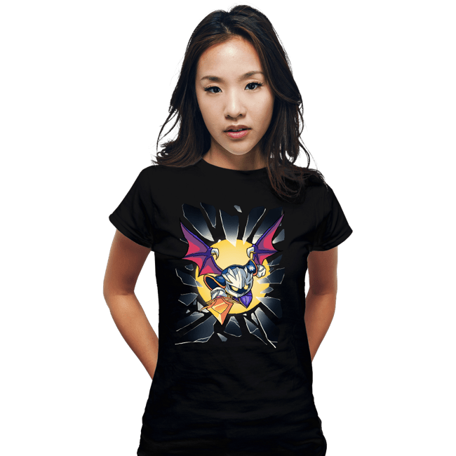 Daily_Deal_Shirts Fitted Shirts, Woman / Small / Black Shattered Glass