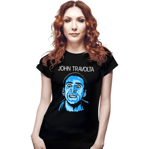 Daily_Deal_Shirts Fitted Shirts, Woman / Small / Black John Travolta