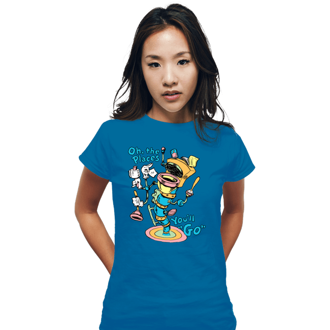 Secret_Shirts Fitted Shirts, Woman / Small / Sapphire Oh The Places