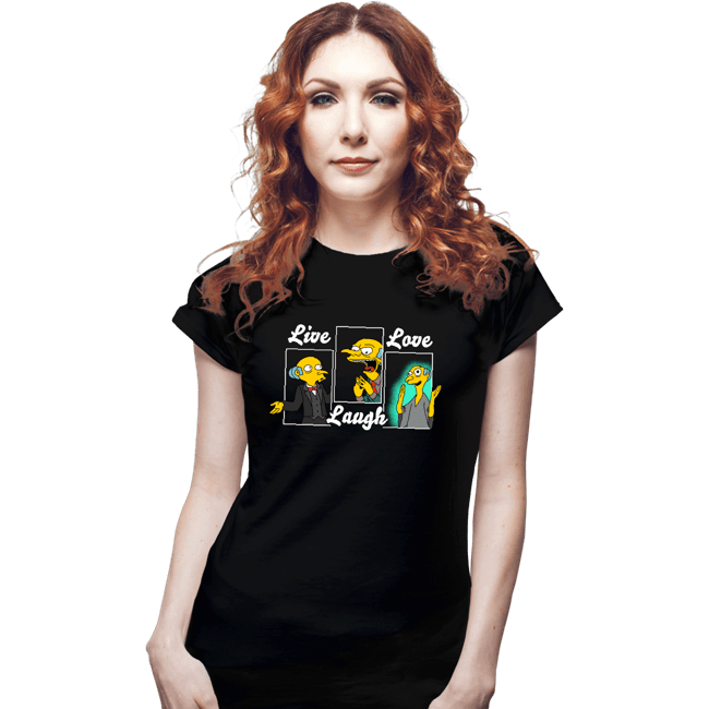 Daily_Deal_Shirts Fitted Shirts, Woman / Small / Black Live, Laugh, I Bring You Love
