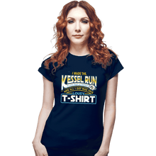 Load image into Gallery viewer, Shirts Fitted Shirts, Woman / Small / Navy I Made The Kessel Run
