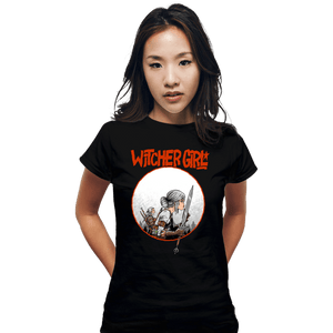 Daily_Deal_Shirts Fitted Shirts, Woman / Small / Black Witcher Girl