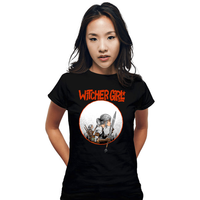 Daily_Deal_Shirts Fitted Shirts, Woman / Small / Black Witcher Girl