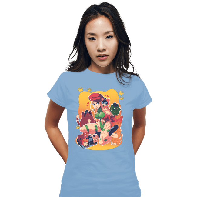 Shirts Fitted Shirts, Woman / Small / Powder Blue Kittens For Sale