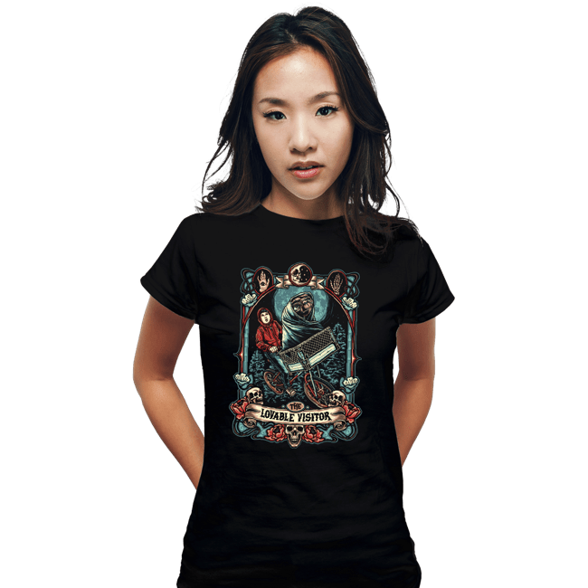 Daily_Deal_Shirts Fitted Shirts, Woman / Small / Black The Lovable Visitor