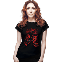 Load image into Gallery viewer, Daily_Deal_Shirts Fitted Shirts, Woman / Small / Black The Animatronic Fox
