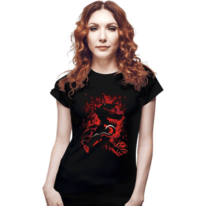 Daily_Deal_Shirts Fitted Shirts, Woman / Small / Black The Animatronic Fox